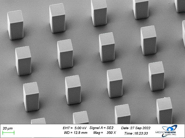 25 μm features, 50 μm HARE SQ QuickDry coating